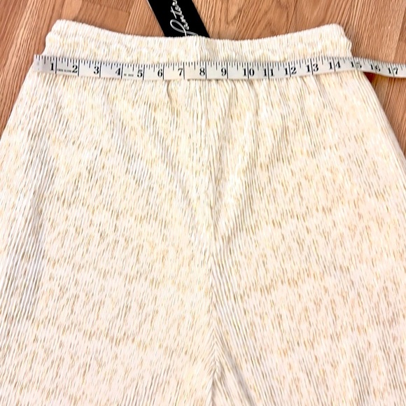 NWT,Pantora Bridal,Elegant White & Shimmering Gold,Stretch, Top + Palazzo Pants - Picture 14 of 16